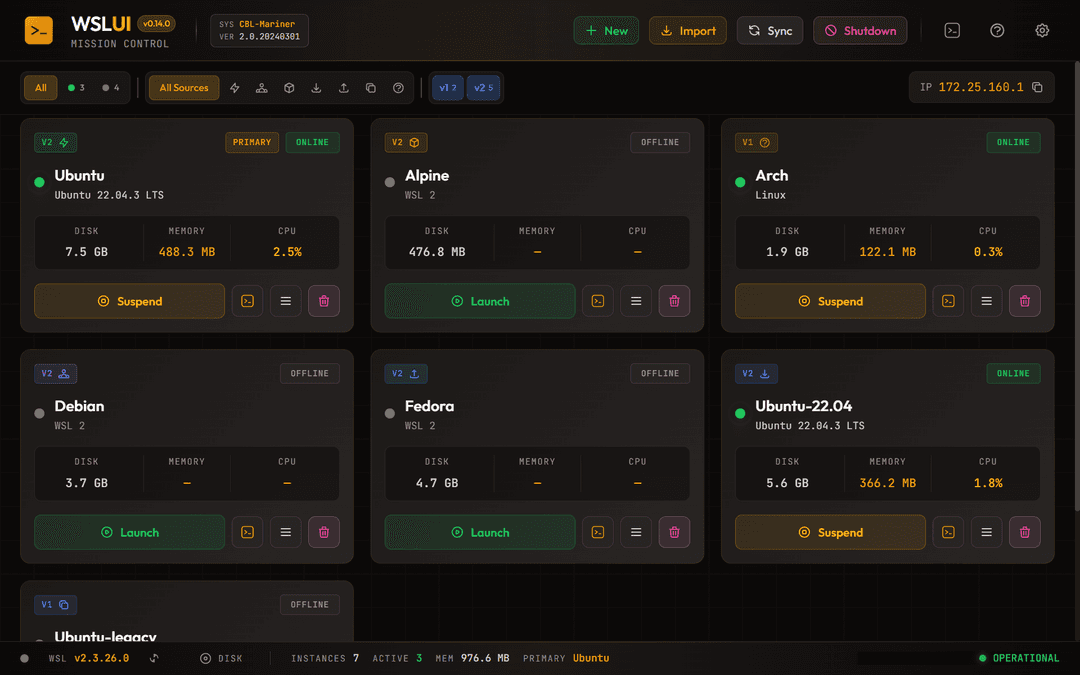 WSL UI (WSLUI) - Free GUI for Managing WSL Distributions