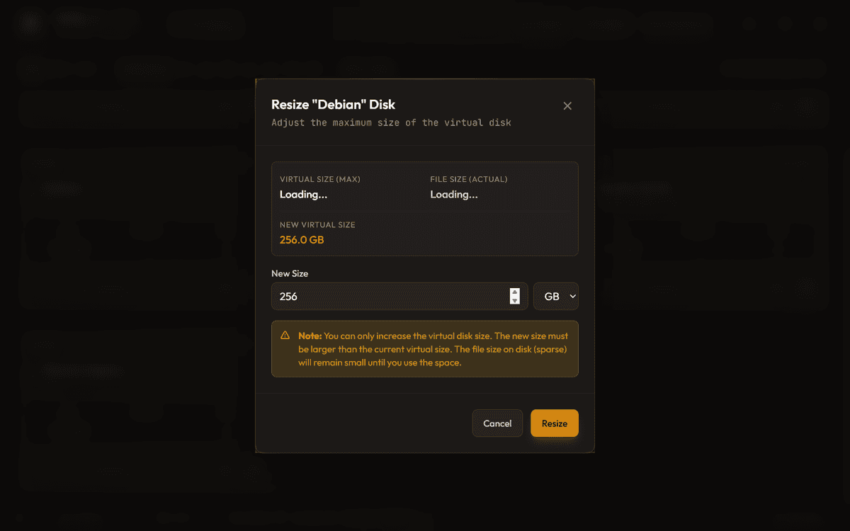 Resize Disk
