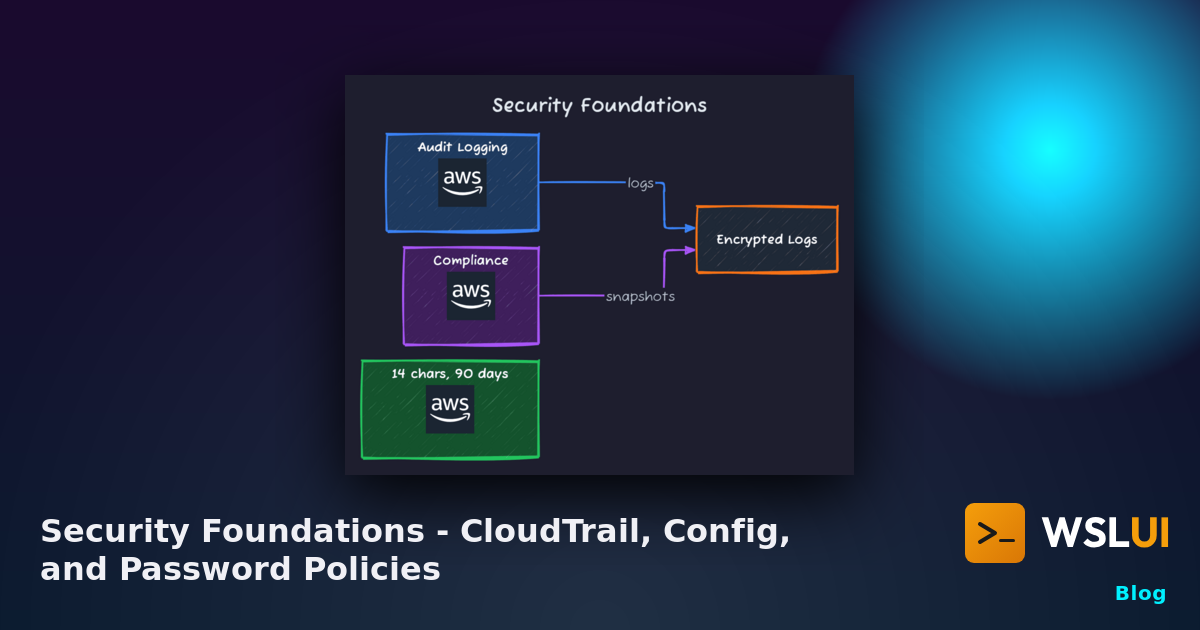 Security Foundations - CloudTrail, Config, and Password Policies | WSL UI