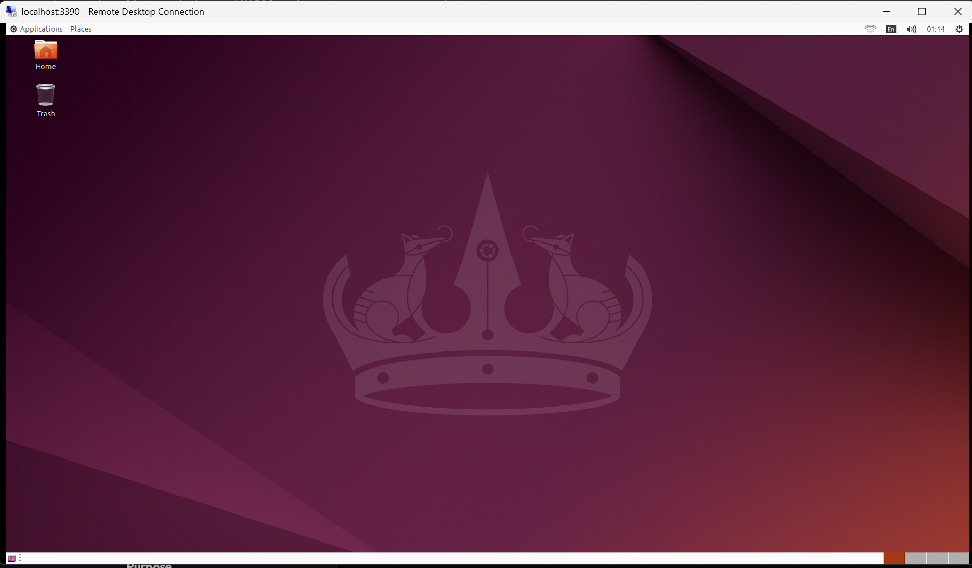 Ubuntu desktop running in WSL2 via XRDP